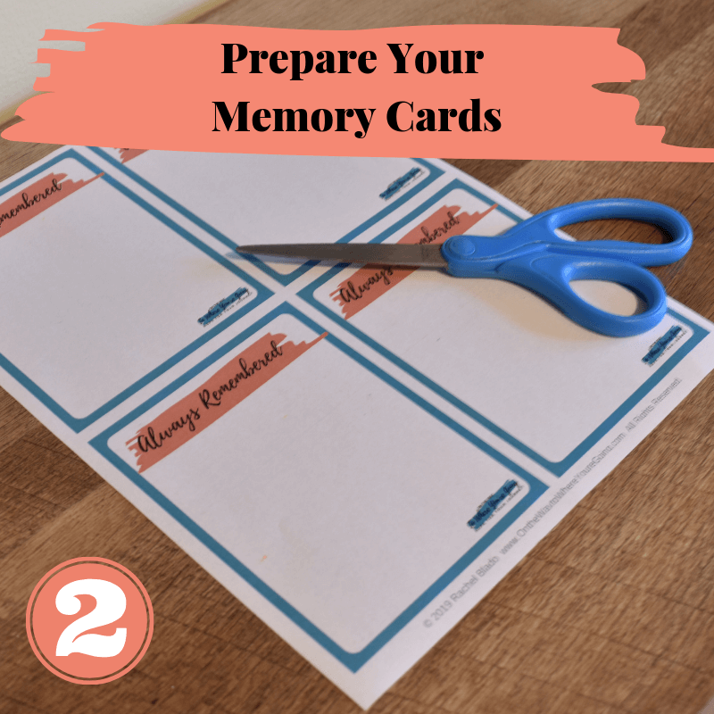 Memory jar Prepare memory cards